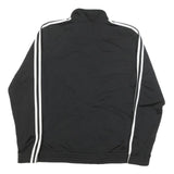 ADIDAS Womens Black & White Classic Zip Up Polyester Blend Track Jacket L