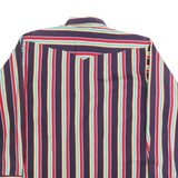 PANHANDLE SLIM Mens Blue & Red & Cream & Green & Yellow Striped Shirt 2XL Cotton