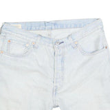 LEVI'S Womens Denim Blue Casual Shorts L W34 Distressed Cut-Off Classic Fit