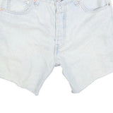 LEVI'S Womens Denim Blue Casual Shorts L W34 Distressed Cut-Off Classic Fit