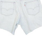 LEVI'S Womens Denim Blue Casual Shorts L W34 Distressed Cut-Off Classic Fit