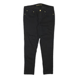 MICHAEL KORS Womens Cotton Blend Black Slim Skinny Trousers W29 L25 Stylish Zip