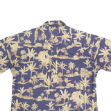 COOKE STREET Mens Blue & Beige Hawaiian Shirt L Cotton Casual Relaxed Fit