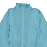 ZED Womens Blue Lightweight Nylon Zip Jacket S Casual Windbreaker Water