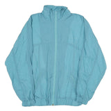 ZED Womens Blue Lightweight Nylon Zip Jacket S Casual Windbreaker Water