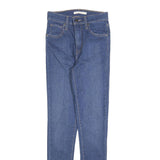 LEVI'S Womens Slim Blue Denim Slim Fit Zip Jeans W25 L30 Stylish Comfortable