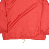 SEARS Womens Red Nylon Button Jacket XL Regular Fit Plain Lightweight Casual