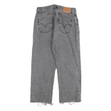 LEVI'S 501 BIG E Womens Jeans Grey Regular Straight Denim Raw W30 L24 Button