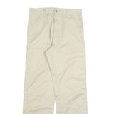CARHARTT Mens Cotton Blend White Relaxed Straight Trousers W32 L31 Workwear