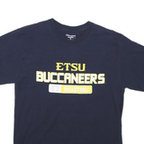 CHAMPION Mens Navy Blue ETSU Buccaneers Volleyball Graphic T-Shirt M Short