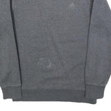 ADIDAS Mens Grey Cotton Blend Crew Neck S Sweatshirt Three Stripe Design