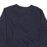 CHAMPION Mens Navy Blue Cotton Blend Crew Neck M Logo Sweatshirt Pullover