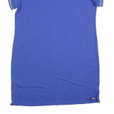 TOMMY HILFIGER Womens Blue Polo Dress Cotton Blend Short Sleeve L Classic Fit