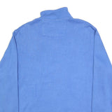 CHAPS Mens Blue Plain Pullover Roll Neck Basic Knit L Cotton Jumper Stylish