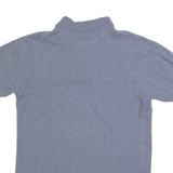 CHAPS RALPH LAUREN Mens Blue Short Sleeve Plain Polo Shirt S Cotton Blend