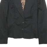 DOLCE & GABBANA Womens Black Blazer Jacket S Cotton Blend Plain Button Detail