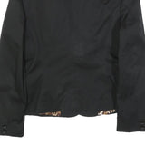 DOLCE & GABBANA Womens Black Blazer Jacket S Cotton Blend Plain Button Detail