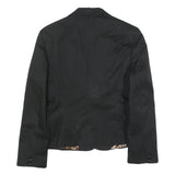 DOLCE & GABBANA Womens Black Blazer Jacket S Cotton Blend Plain Button Detail