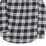 JACHS Mens Black & White Check Shirt L Cotton Blend Long Sleeve Casual Button