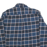 JACHS Mens Blue & Black Check Flannel Shirt XL Button Down Casual