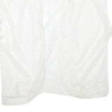 VICTORIA'S SECRET Womens White Lace Open Front Sleeveless Top M Lightweight
