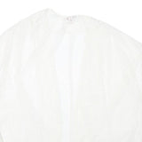 VICTORIA'S SECRET Womens White Lace Open Front Sleeveless Top M Lightweight