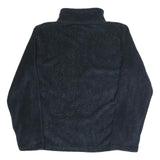 Womens Black Polyester Blend Plain Zip Jacket M Cozy Lightweight Casual