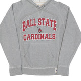 RUSSELL ATHLETICS Mens Grey Ball State Cardinals Hoodie S Cotton Pullover