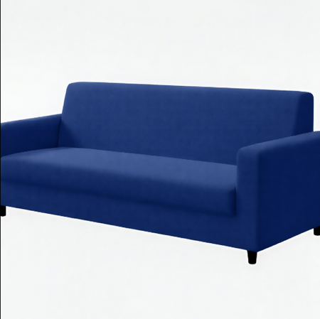Anyseat 4-Seater Sofa Cover – Plain Royal Blue Style Slipcover for Living Room Chair Protection