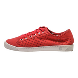 TAMARIS Sneaker Trainers Red Leather Womens UK 6