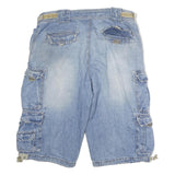 JETLAG Mens Shorts Blue Cargo Denim 2XL W40 Casual Heavy Duty Pocket