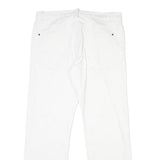 Calvin Klein Mens Jeans White Regular Straight Denim W35 L30 Casual Button