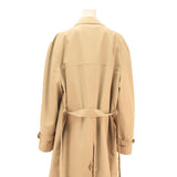 Mens Beige Cotton Blend Classic Coat L Button Closure Plain Stylish Lightweight