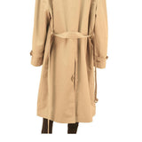 Mens Beige Cotton Blend Classic Coat L Button Closure Plain Stylish Lightweight