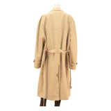 Mens Beige Cotton Blend Classic Coat L Button Closure Plain Stylish Lightweight