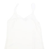 REISS Womens White Sleeveless Camisole V-Neck Top UK 14 Lightweight Polyester