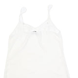 REISS Womens White Sleeveless Camisole V-Neck Top UK 14 Lightweight Polyester