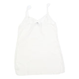 REISS Womens White Sleeveless Camisole V-Neck Top UK 14 Lightweight Polyester