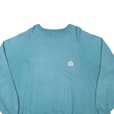 LIIJ Mens Blue Crew Neck 2XL Cotton Blend Pullover Sweatshirt Casual Wear