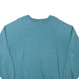 LIIJ Mens Blue Crew Neck 2XL Cotton Blend Pullover Sweatshirt Casual Wear