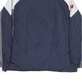 NFL Mens Blue & Grey Zip Jacket L Polyester Blend Striped Sports Team Casual