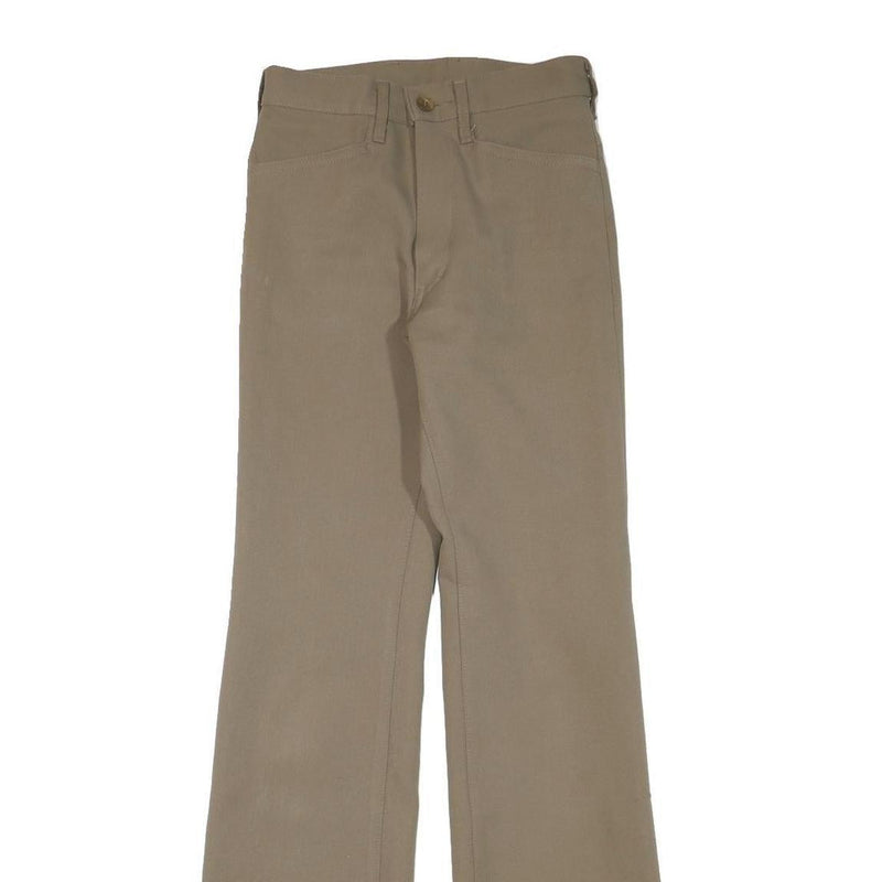 EDWIN Womens Beige Polyester Blend Regular Flared Trousers W25 L32 Comfortable