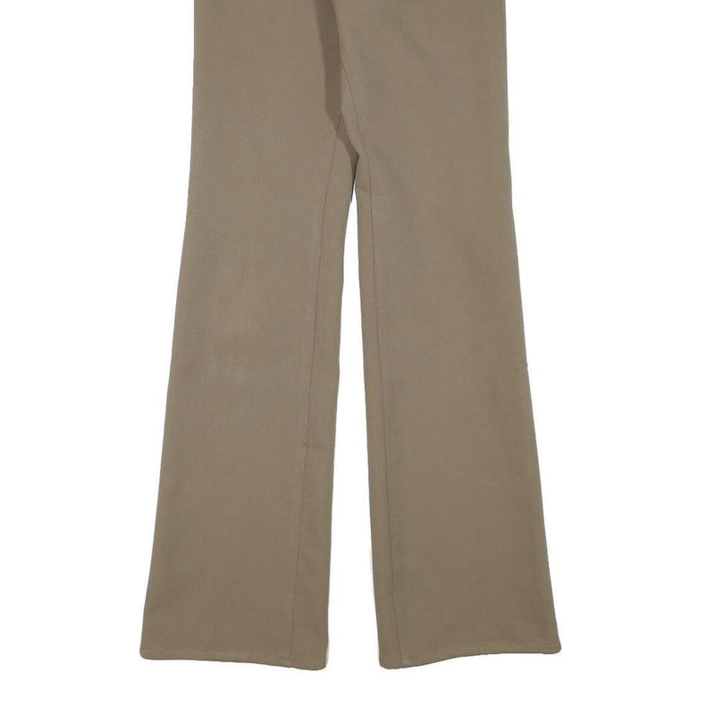 EDWIN Womens Beige Polyester Blend Regular Flared Trousers W25 L32 Comfortable