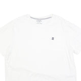 CHAPS Mens White Plain T-Shirt XL Short Sleeve Crew Neck Cotton Blend Pocket