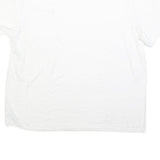 CHAPS Mens White Plain T-Shirt XL Short Sleeve Crew Neck Cotton Blend Pocket