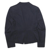 BOSS HUGO BOSS Womens Navy Blue Tailored Wool Blend Jacket UK 4 Button Closure