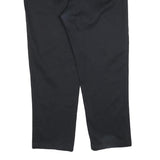 DICKIES Mens Cotton Blend Black Regular Straight Trousers W42 L32 Workwear Zip