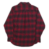 JACHS Mens Red & Black Plaid Shirt M Cotton Blend Casual Button Shirt
