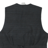 Mens Multicolour Geometric Button Jacket M Cotton Woven Vest Waistcoat