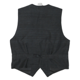 Mens Multicolour Geometric Button Jacket M Cotton Woven Vest Waistcoat